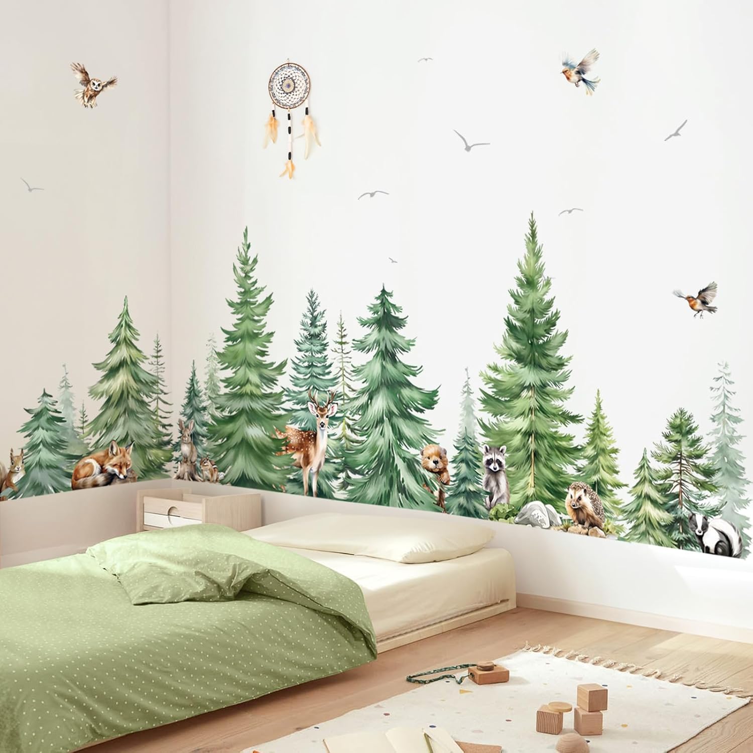 Baby Nursery Package - Stiker Dinding Hewan Pohon Pinus Cat
