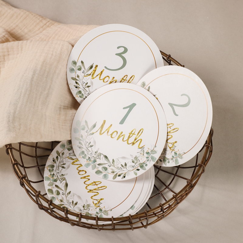 Milestone Card Set - Nomor tonggak bayi kartu peringatan bulanan