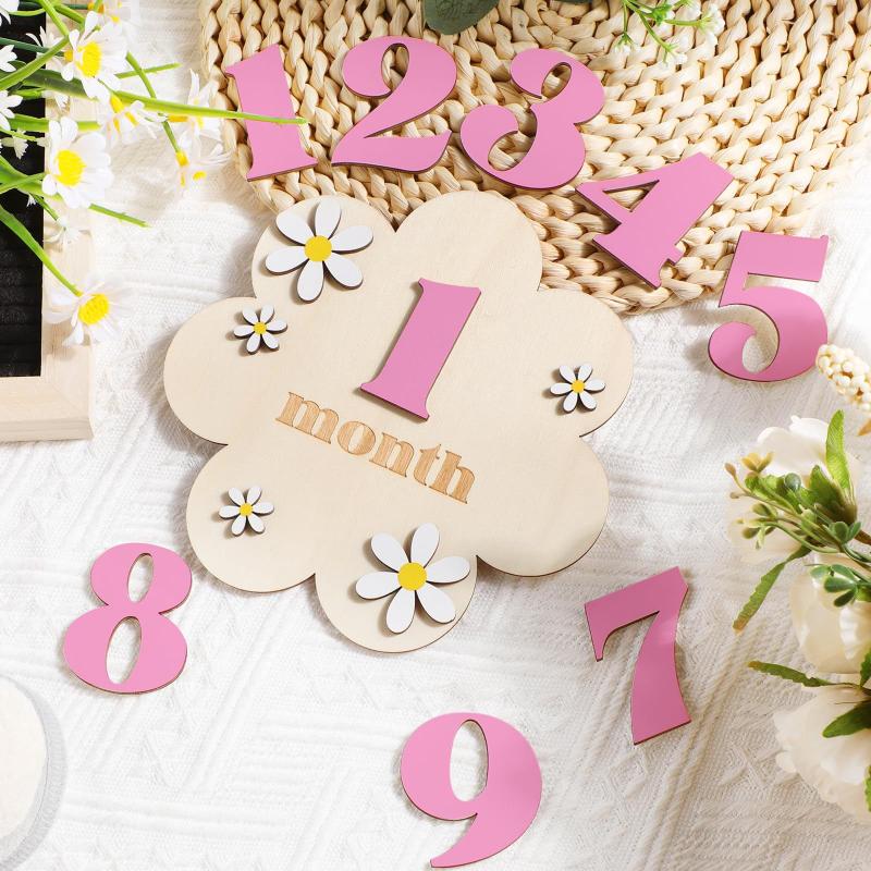 Milestone Card Set - Kartu Tonggak Bulanan Bayi dari Kayu