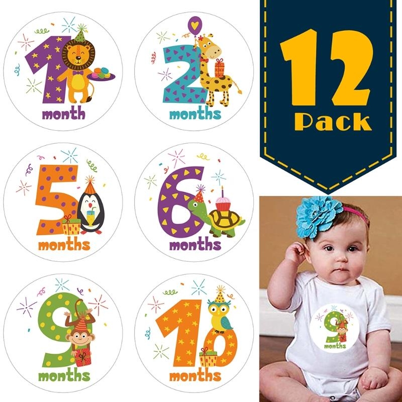 Milestone Card Set - J2HD 12 Buah/Set Stiker Bulanan Bayi
