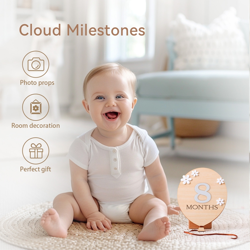 Set Bunga Papan Tonggak Kayu K - Milestone Card Set ulasan dan harga