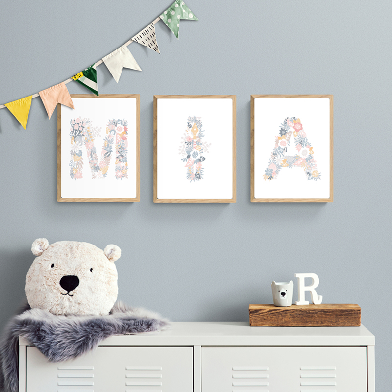 1 Buah Poster dan Cetakan Kanv - Baby Unicorn Nursery ulasan dan harga