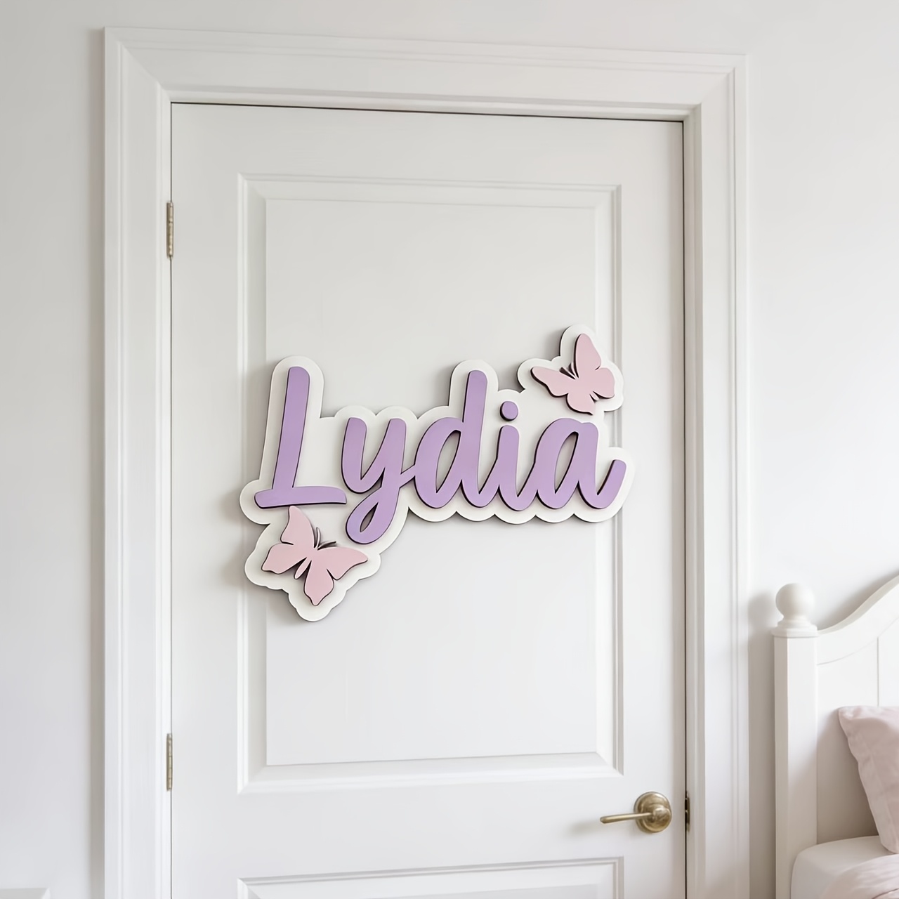 Tanda Kamar Nama Kupu-kupu Bir - Baby Nursery Name ulasan dan harga