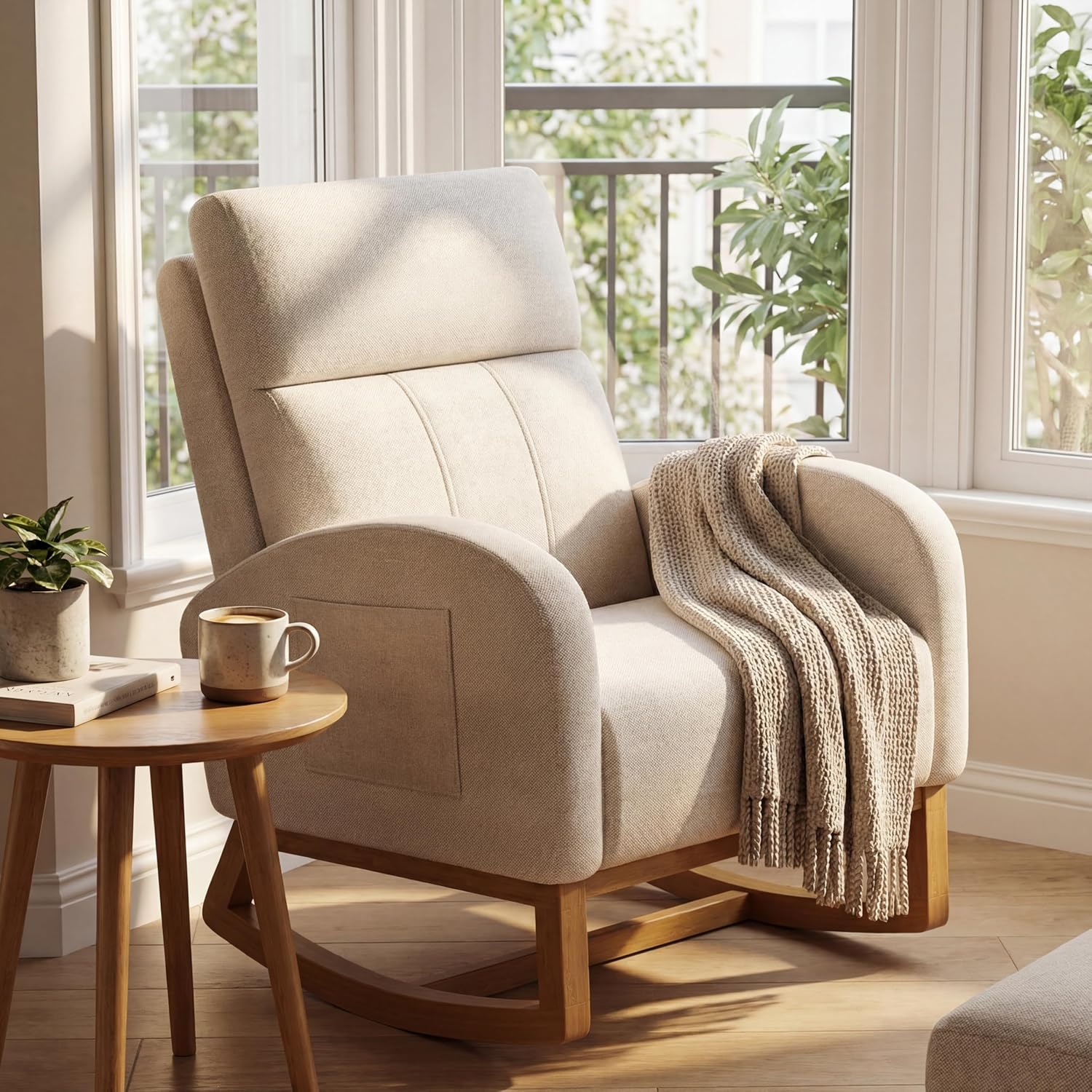# Kursi Goyang Berlapis Kain d - Rocking Chair Nursery ulasan dan harga
