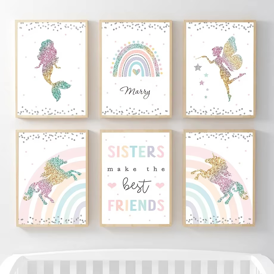 Lukisan Minyak Mural Kamar Ana - Baby Unicorn Nursery ulasan dan harga