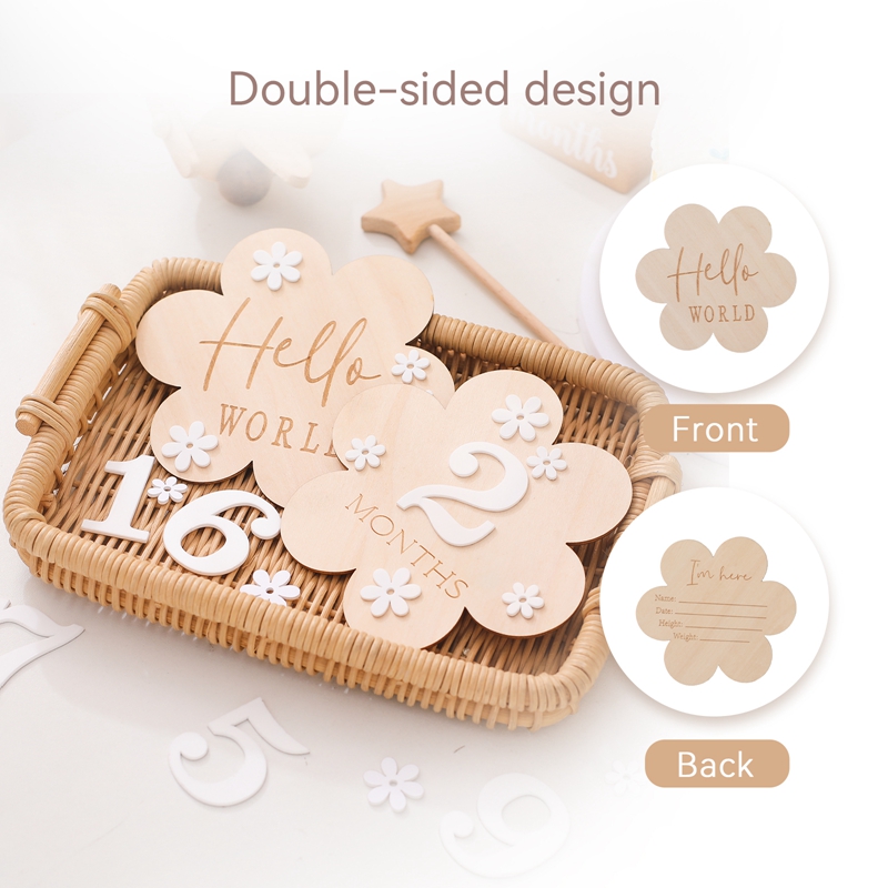 Kartu tonggak bentuk bunga bay - Milestone Card Set ulasan dan harga