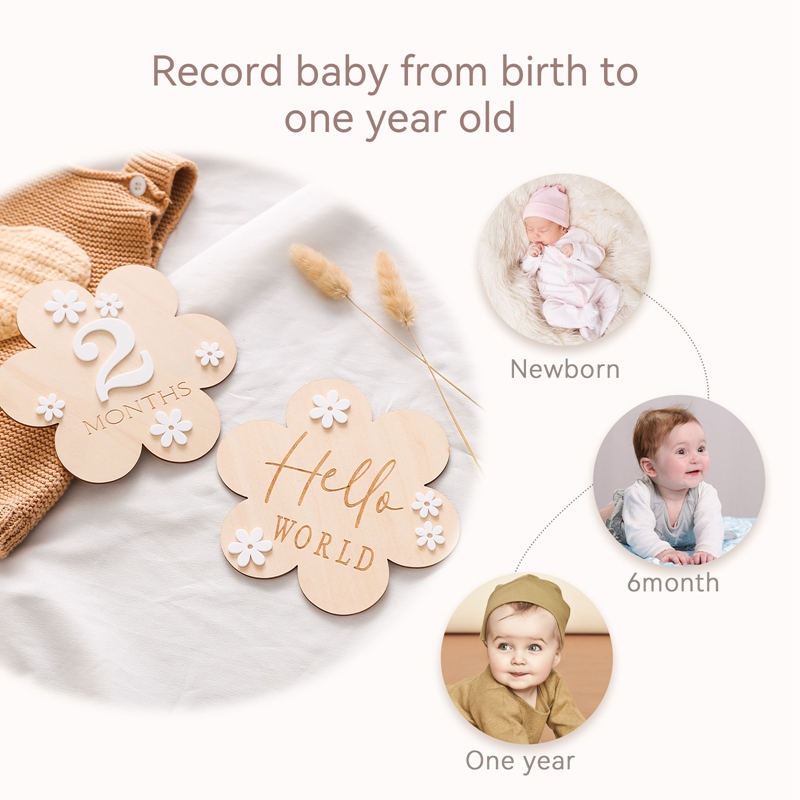Kartu tonggak bentuk bunga bay - Milestone Card Set ulasan dan harga