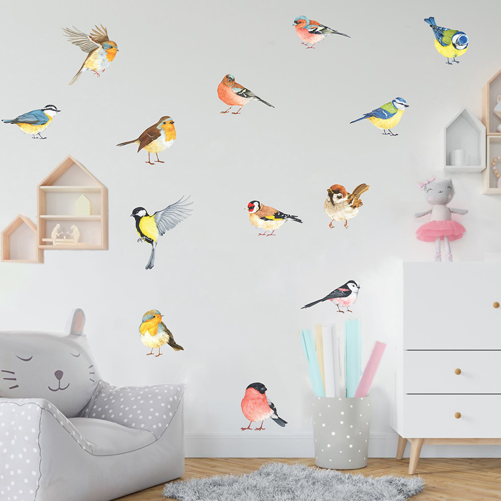 13 buah stiker dinding burung  - Baby Nursery Package ulasan dan harga