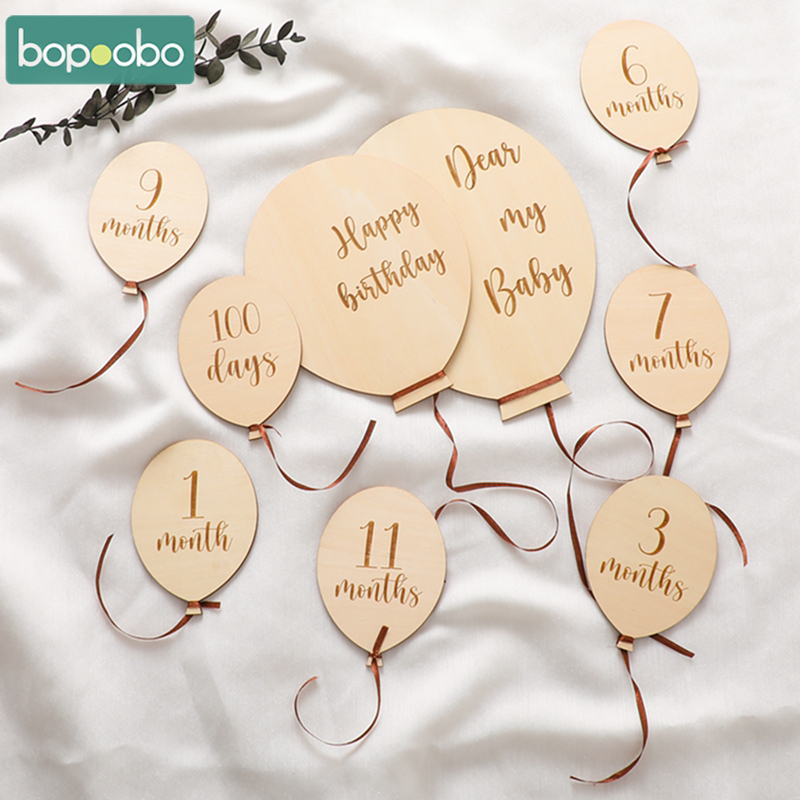 9 buah balon kayu bayi kartu M - Milestone Card Set ulasan dan harga