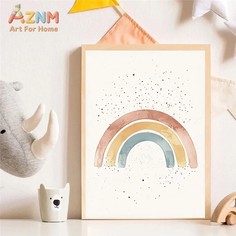 Lukisan Kanvas Hewan Lucu AZNM - Baby Unicorn Nursery ulasan dan harga