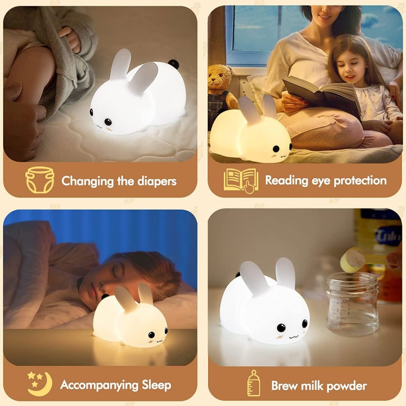 Lampu kelinci LED, mainan bayi - Baby Nursery Light ulasan dan harga