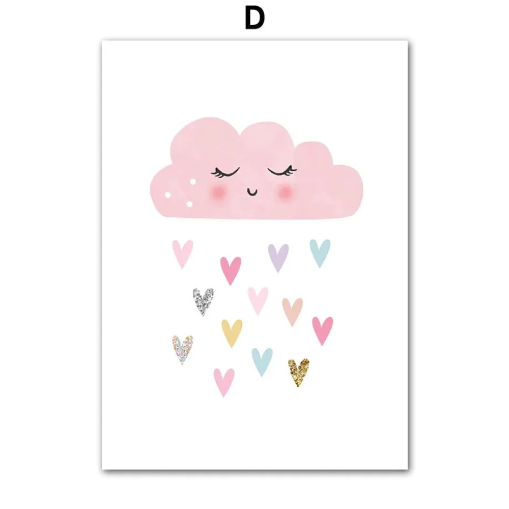 Poster Lukisan Kanvas Seni Din - Baby Unicorn Nursery ulasan dan harga
