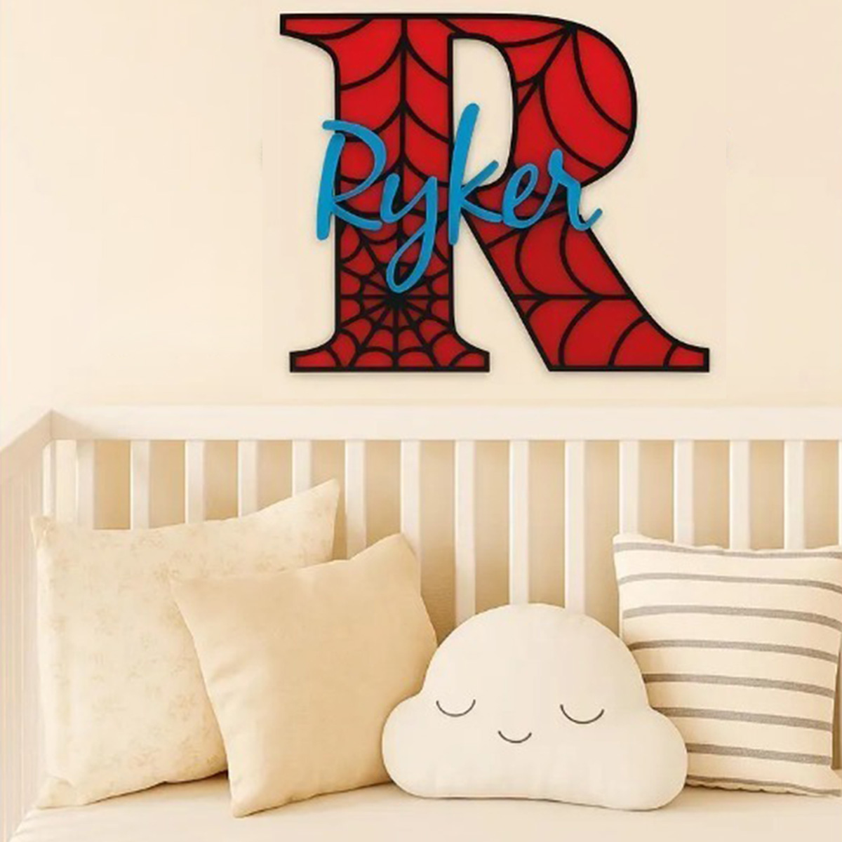 Papan Nama Gantung Jaring Laba - Baby Nursery Name ulasan dan harga