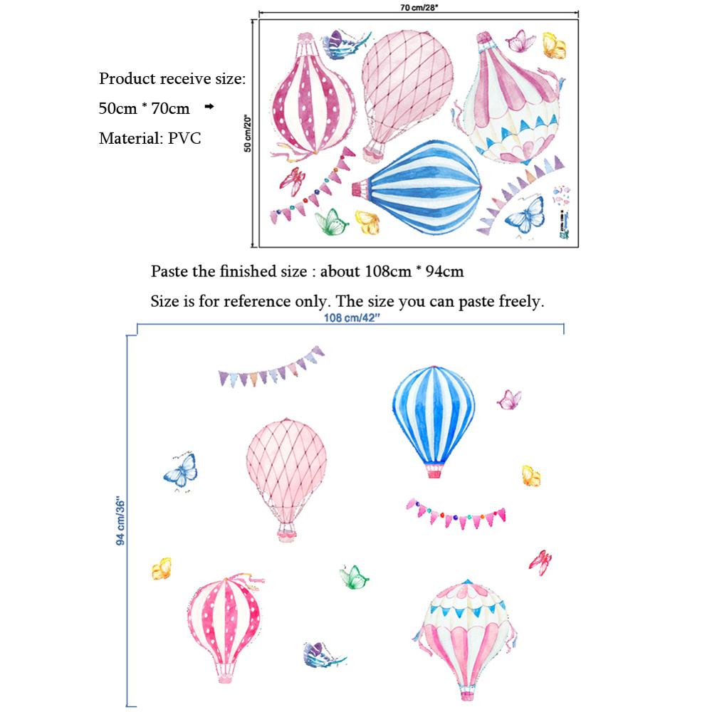 Stiker Dinding Balon Udara Pan - Baby Nursery Hot Air Balloon ulasan dan harga