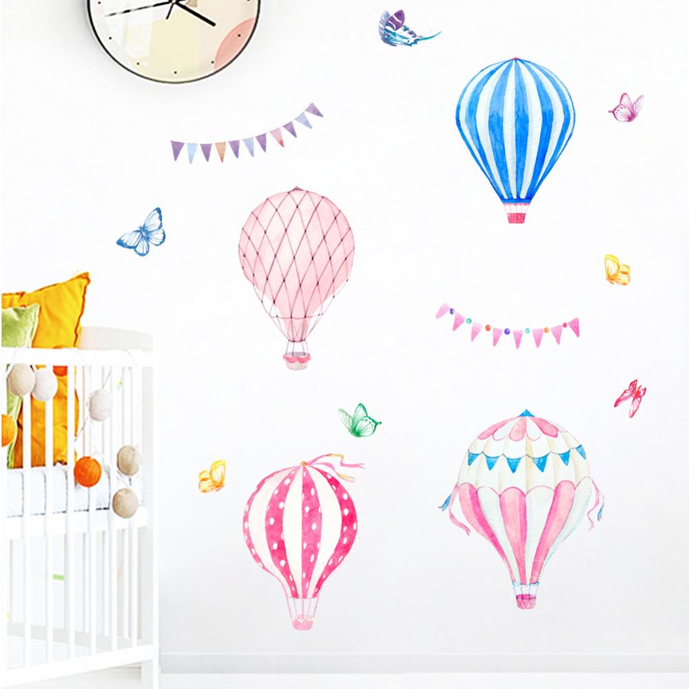 Stiker Dinding Balon Udara Pan - Baby Nursery Hot Air Balloon ulasan dan harga