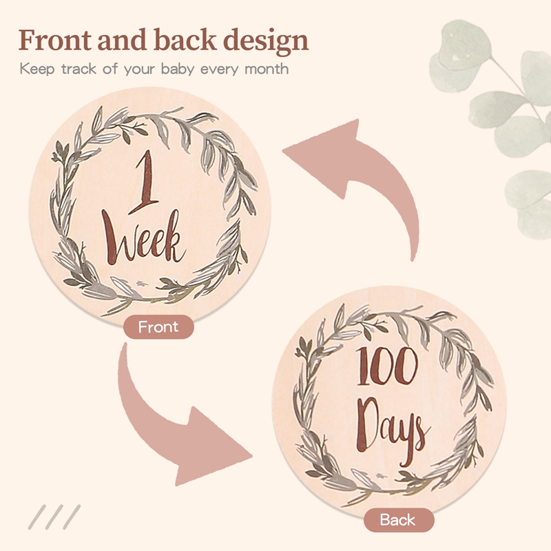 8 buah kartu tonggak bayi kayu - Milestone Card Set ulasan dan harga