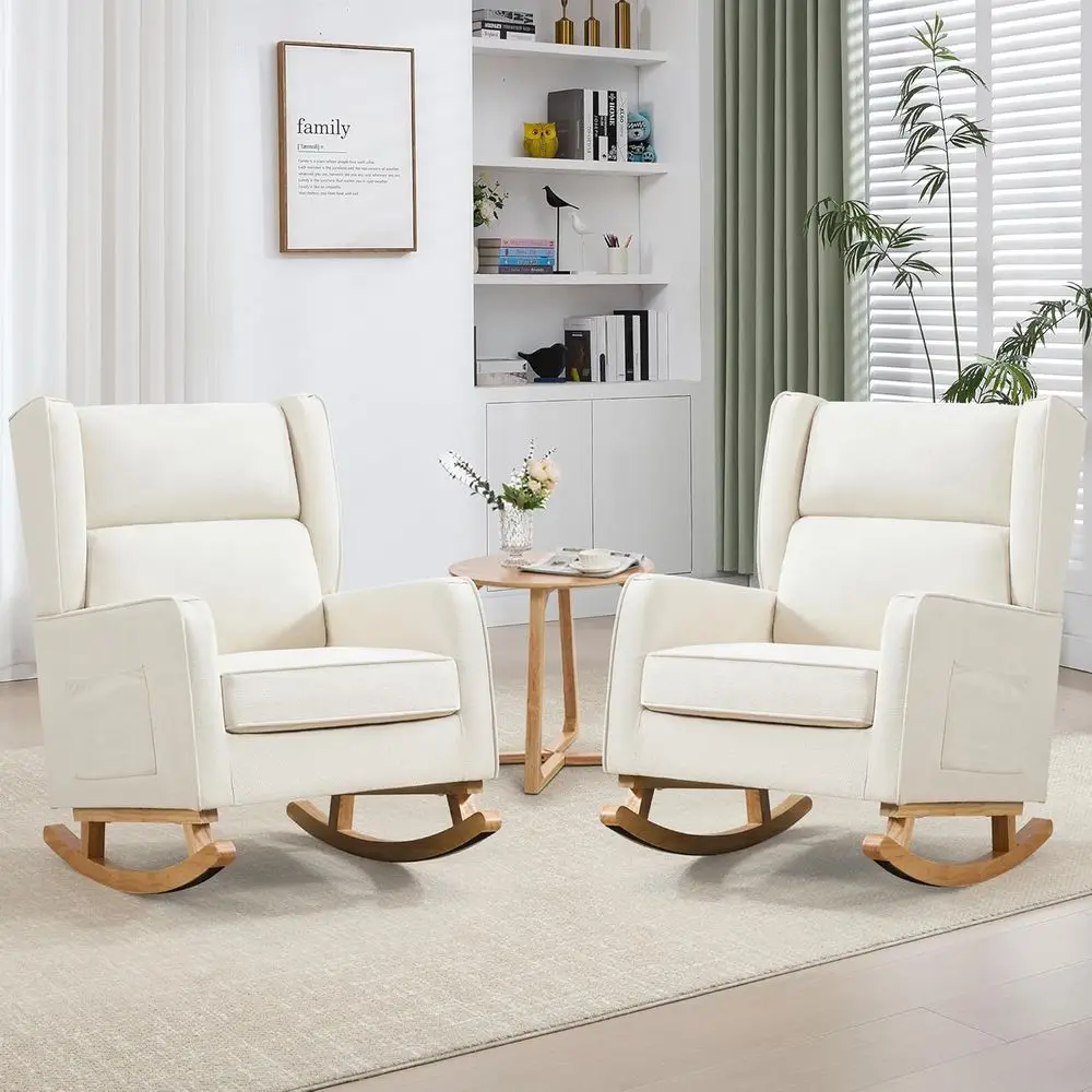 Kursi Goyang Kayu Solid Sandar - Rocking Chair Nursery ulasan dan harga