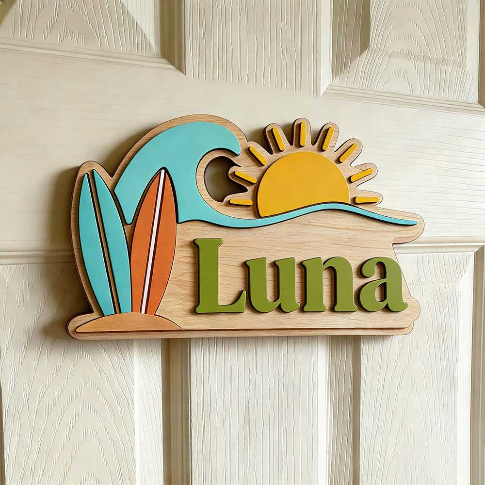 Papan Nama Pintu Bertema Gelom - Baby Nursery Name ulasan dan harga