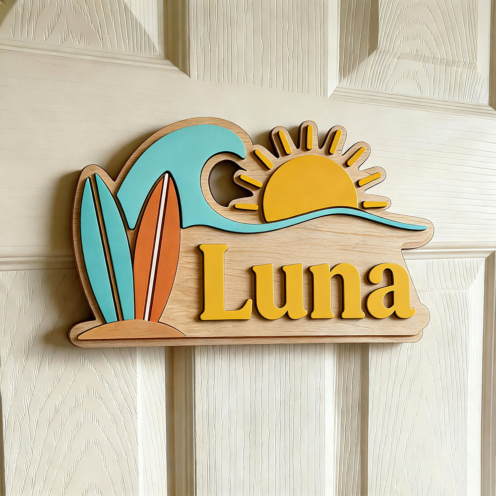 Papan Nama Pintu Bertema Gelom - Baby Nursery Name ulasan dan harga