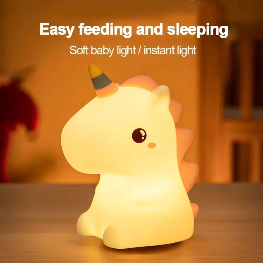 Lampu Malam LED USB Silikon Un - Baby Unicorn Nursery ulasan dan harga
