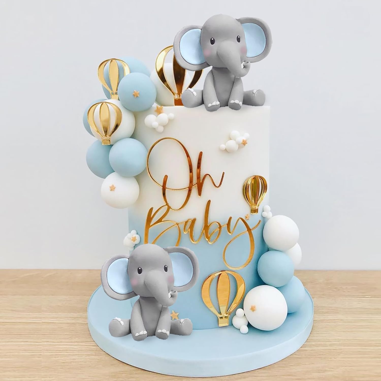 Dekorasi kue gajah dengan gaja - Baby Nursery Hot Air Balloon ulasan dan harga